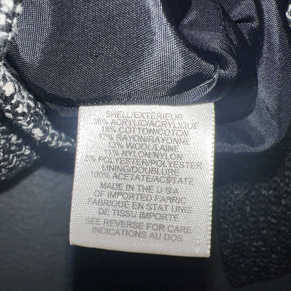 VTG Talbots 2pc Dress Blazer Set Sz 12 Houndstooth Tweed Wool Blend Academia USA - Picture 12 of 16